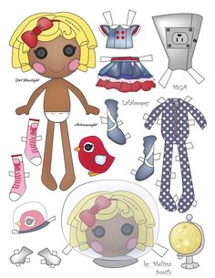 paper dolls with clothes and accessories for them to make it look like they are in the air