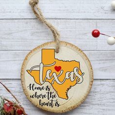 texas home is where the heart is ornament