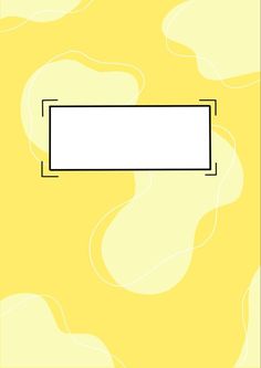 a yellow and white background with an empty rectangle