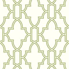 a green and white wallpaper with an intricate design in the middle, on a white background