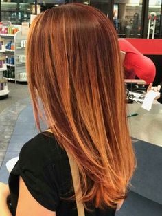 Brown Hair With Ginger Highlights Copper, Copper Hair With Dark Highlights, Auburn Balayage Straight Hair, Copper Babylights On Brown Hair, Ginger Balayage Straight Hair, Red And Blonde Highlights Straight Hair, Copper Hair Straight, Copper Balayage Straight Hair, Auburn Copper Hair Balayage