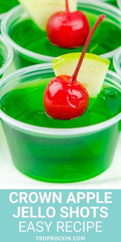 crown apple jello shots are a green apple jello shots recipe. Crown Jello Shots Recipe, Wedding Cake Jello Shots, Crown Royal Apple Party Decorations, Sonic Green Apple Jello Shots, Crown Apple Jello Shots Recipe, Dinosaur Jello Shots, Green Jello Shots Recipe, Green Apple Jello Shots Recipes, Color Party Green Food