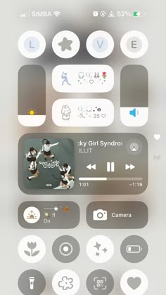 an iphone screen with various icons on it