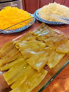 some food is sitting on a table and ready to be eaten