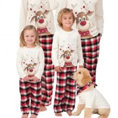 Kids Sizes New In Package White Family Matching Sets For Winter, Family Matching White Sets For Winter, Matching White Christmas Sets, White Matching Christmas Sets, Red Family Matching Home Sets, Red Family Matching Sets For Home, White Family Matching Sets For Holidays, Family Matching Red Sleep Sets, Family Matching Sleep Sets In Red