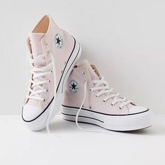 Canvas Pink And White Color Platform New With Box Womens Size 6-10 Chuck Taylor All Star Lift, Pretty Shoes Sneakers, Shoe Wishlist