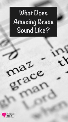 an open book with the words what does amazing grace sound like? on top of it