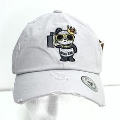 Thug Life Cap Hat Bear Panda Hip Hop Queen Adult Gray Nwt Distressed. Condition Is "New With Tags". Embroidered Please See All Photos For Item Condition As They Are Included As Part Of The Condition. Thug Life Cap, Bear Panda, Jelly Shoes, Thug Life, Walker Boots, Packing Material, Rain And Snow Boots, Boot Sandals, Sneaker Shopping