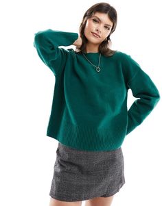 Sweaters & Cardigans by & Other Stories The soft stuff Crew neck Drop shoulders Relaxed fit Neck Sweater Outfit, Crew Neck Sweater Outfit, Converse Chuck Taylor White, Black Dress Prom, Fall Fits, Crew Neck Jumper, Warm Autumn, Dress Trousers, Tea Dress