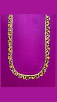 Indian Embroidery Designs, Latest Earrings Design, Mirror Work Blouse Design, Hand Work Design, Latest Blouse Designs Pattern, New Embroidery Designs, Neck Pieces Jewelry, Flower Machine Embroidery Designs, Crystal Embroidery