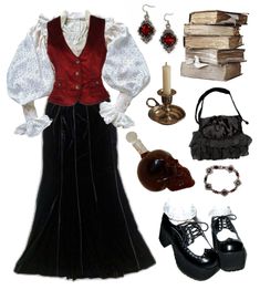 Oc Fit Ideas, Demoncore Outfits, Fem Vampire, Vampirecore Fashion, Vampire Core Outfits, Museum Visit Outfit, Vampire Inspired Outfits, Vampire Fit, Vampire Aesthetic Outfit