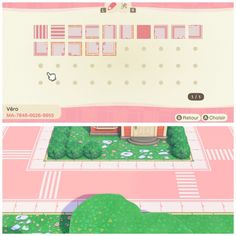 an animal crossing game is shown in two separate screens, one showing the same area