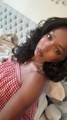 gingham, picnic blanket core Gingham Picnic Blanket, Wavy With Bangs, Cute Snaps, Feminine Black Women, Gingham Picnic, Cute Braids, Makeup Black Women, Black Femininity, Cute Makeup Looks