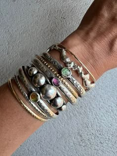 Sterling Silver Bracelet Stack, Mixed Metals Jewelry, Silver Bracelet Stack, Your Order Has Shipped, Order Has Shipped, Mixed Metal Jewelry, Dope Jewelry, Jewelry Essentials, Funky Jewelry