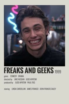 the poster for freaks and geeks shows a smiling young man