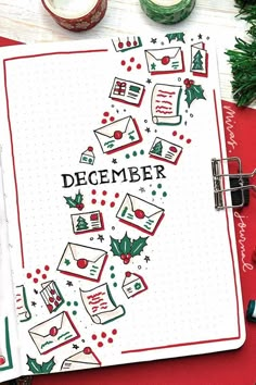 a christmas card with the word december written on it