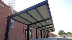 Covered Walkway Cantilevered Wood Trellis, Grand Haven, Wood Structure, Gable Roof, Hip Roof, Steel Structure