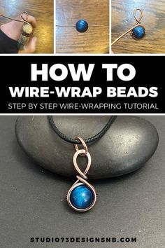 how to make wire wrapped bead pendant with step by step instructions