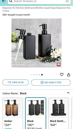 an ad for soap dispensers is shown on the web page, with other products displayed