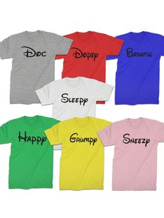 Description
Size Chart
Care



Please let us know which color you'd like with each shirt by emailing us at info@expressiontees.com once your order is complete. We can NOT do customization, this is only for the 7 we have listed.











SIZE
CHEST
HEIGHT




S
15"
20"


M
16"
21"


L
16.5"
22"


XL
17"
23"


XXL
17.5"
23.5"


3XL
18"
24"







▢ 100% Pre-shrunk cotton
▢ Heathered shirts are a 90/10 cotton/poly mix
 ▢ Taped neck and shoulders
 ▢ Double-needle sleeve and bottom hems
 ▢ Comfort Co Worker Halloween Costumes Ideas, Work Costumes, Halloween Costumes For Work, Halloween Costumes Ideas, M 16, Group Costumes, Group Halloween Costumes, Costumes Ideas, Seven Dwarfs