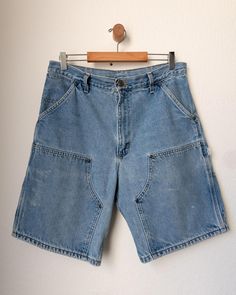 Vintage Carhartt Jorts Double Knee Jean Shorts 80s/ 90s era, made in usa, vintage Carhartt Double Knee faded and distressed jean shorts (jorts). Item is sold as is. Shorts are nicely worn with a sick wash, distressing is present as well as subtle paint splatter markings. Measurements Waist: 16.5 in Inseam: 9.25 in Leg Opening: 11.35 in Overall Length: 20 in Thigh: 13.85 in Open to offers. Feel free to ask any further questions. All items listed are cleaned and cared for so when you get it out th Cheap Vintage Dark Wash Shorts, Cheap Vintage Short Jeans, Vintage Jean Shorts With Pockets For Streetwear, Vintage Relaxed Fit Jean Shorts For Streetwear, Vintage Medium Wash Shorts For Streetwear, Vintage Cotton Jean Shorts For Streetwear, Vintage Relaxed Fit Shorts For Streetwear, Vintage Relaxed Fit Jean Shorts With Pockets, Vintage Medium Wash Relaxed Fit Shorts