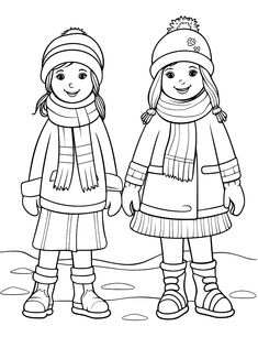 Winter Outfits Drawing, Winter Clothes Drawing, Clothes Coloring Pages, Free Winter Coloring Pages, Clothes Coloring, Pineapple Drawing, Winter Coloring Pages, Winter Drawings, Puppy Coloring Pages