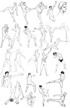 an image of people doing different poses in various positions and postures on a white background