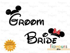 the bride and groom mickey mouse svg files