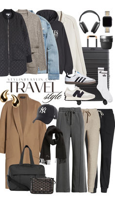 When I travel my main objective is to be comfy but, I also want to feel put together. I tend to gravitate towards elevated athleisure. For more fashion and home decor follow me @stylinbyaylin Elevated Casual Style, Airport Outfit 2024, Flying Outfit Travel, Travel Outfit Winter, Errand Outfit, Winter Travel Wardrobe, Casual Athleisure Outfits, Elevated Athleisure, Airport Outfit Winter