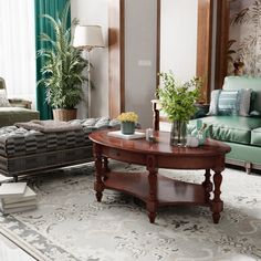 a living room filled with furniture and decor