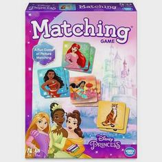 the disney princess matching game is shown