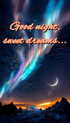 an image with the words good night sweet dreams