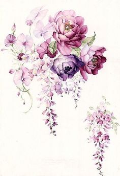 an image of purple flowers on a white background with the words tattoo idea com above it