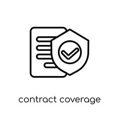 a black and white line drawing of a check mark with the word contact coverage on it