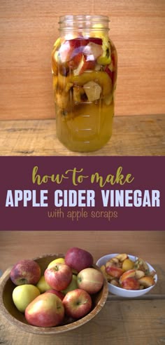 Homemade apple cider vinegar using apple scraps