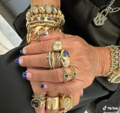 Lori Hirshleifer, Hands With Rings, Gold Bracelets Stacked, Jewelry Fashion Trends