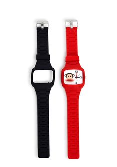 Dolls Kill x Paul Frank Julius Timepiece Jelly Watch Set - Red/Black Jelly Watch, Watch Set, Paul Frank, Watch Straps, Dolls Kill, Watch Strap, Time Piece, Online Boutique, Jelly