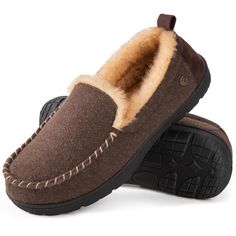 PRICES MAY VARY. Stylish & cozy easy wear: Due to the thick faux fleece lining, you might feel a littile tight when slipping into them. Just give them a couple of days to break in and they should fit better. This fluffy slipper works a breathable wool-felt upper and underfoot cushioning. You can enjoy a comfy style fit for home essentials, city breaks, and weekend plans. And it warms up your feet in winter or cold weathers, making you really comfortable High-density memory foam: Padded with clou Mens Moccasin Slippers, Moccasin Slippers, Comfy Slippers, City Breaks, Felted Slippers, Moccasins Slippers, Weekend Plans, Break In, Comfy Fashion