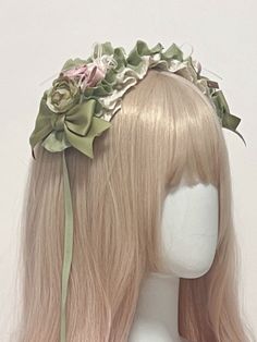 Add a touch of kawaii charm to your look with our adorable floral hairband. Available in two delightful colors - pink and green, this hairband features a sweet floral design and cute bowknots, making it the perfect accessory for any Lolita or Kawaii-inspired outfit.   Please note that this product includes only one hairband. Whimsical Pink Hair Accessories With Handmade Flowers, Cute Pink Hair Accessories For Spring, Pink Hair Bow Accessories For Spring, Spring Pink Hair Accessories With Bow, Whimsical Spring Hair Accessories With Matching Headband, Spring Bow Headband Hair Accessories, Adjustable Green Hair Accessories With Headband, Adjustable Matching Headband For Garden Party, Cute Pink Bow Headband