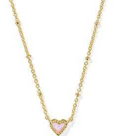 From Kendra Scott&#x2C; this necklace features:Short pendant necklace14K gold-plated or rhodium-plated brassSpring ring closureApprox. 19" lengthImported. Layering Kendra Scott Necklaces, Kendra Necklace, Short Pendant Necklace, Xmas Wishlist, Kendra Scott Necklace, Accessories Jewelry Necklace, Bubblegum Pink, Dillard's, Kendra Scott