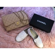 Gorgeous And Unique White Sequin Chanel Cc Logo Espadrilles Size 40, Fits Someone Who’s A 38.5 Nicely Lightly Used And Already Stretched Out So They’re Nice And Comfortable Comes With Original Box And Dust Bags * Chanel Jumbo Not Included* Chanel Jumbo, Chanel White, Cc Logo, Espadrille Shoes, Chanel Shoes, Chanel Classic, Original Box, Espadrilles, Sequin