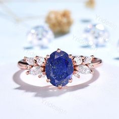 Natural Lapis Lazuli Engagement Ring Vintage Lapis Gold Antique Style Wedding Ring Silver Blue Gemstone Ring Antique Promise Ring for Her ≫≫ Item Details Make every ring to order, all rings are handmade in the United States. Metal:925 sterling silver Gold Color: Rose gold, White gold Engagement ring Center stone: 6x8mm oval Natural Blue Lapis Lazuli stone weight:about 1.5 carat Accent Stone : Simulated Diamonds Services: Custom Order *The main stone can be other gemstones you can imagine,any bir Lapis Ring Engagement, Lapis Lazuli Diamond Ring, Lapis Wedding Ring, Lapus Lazuli Engagement Ring, Saphire Engament Ring Antique, Lapis Lazuli Wedding Ring, Lapis Engagement Ring, Lapis Lazuli Engagement Ring, Antique Style Wedding Rings