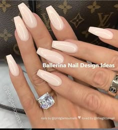 White Nails Design, Ivory Nails, Matte White Nails, Ballerina Nail, Ombre Acrylic, Cream Nails