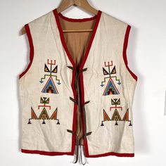 Vintage 60s Native American Style Boy Scout Vest 22" Pit To Pit 25" Length Size: Mens Os Condition: Pre-Owned Ribbon Shirts Native American Men, Men's Coats And Jackets, Native American Fashion, Mens Vest, Boy Scouts, Mens Coats, Vest Jacket, Native American, Nativity