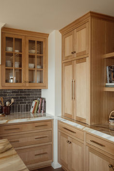 Nestled on the shores of Lake Superior in Duluth, Minnesota, a charming home recently underwent a remarkable transformation, with its kitchen taking center stage. Tap on the image and read the blog to learn more! Beautiful Wood Kitchen Cabinets, Contemporary Craftsman Kitchen, Pecan Cabinets Kitchens, Semi Handmade Kitchen, Kraftmaid Kitchen Cabinets Colors, Light Maple Kitchen Cabinets, Rustic Kitchen Ideas Decor, Natural Maple Kitchen Cabinets, Maple Shaker Kitchen Cabinets