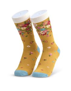 Ladies Bamboo Socks Floral - Etsy Spring Cotton Socks Gift, Cotton Socks For Spring Gift, Spring Gift Cotton Socks, Casual Floral Print Socks For Spring, Yellow Cotton Socks For Spring, Bamboo Socks, Womens Casual, Casual Socks, Casual Women