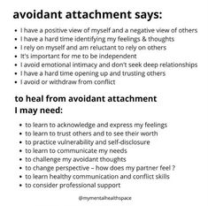 avoidant attachment style Therapy Types, Internal Family Systems, Mental Health Facts, Relationship Lessons