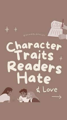 the character reader's hate and love is shown in this book cover for character readers