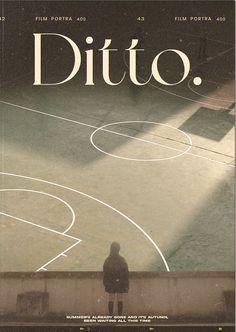 a person standing in front of a basketball court with the words ditto on it