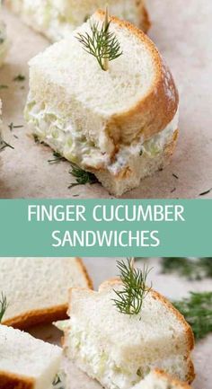 this is an image of finger cucumber sandwiches